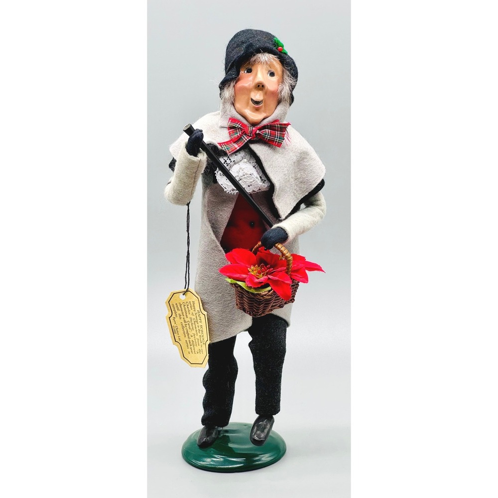 Byers Choice Happy Scrooge Caroler A Christmas Carol First Edition 1991 Tag